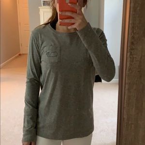 Gray Long Sleeve Vineyard Vines T-Shirt